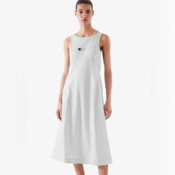 COS | Dresses | Cos Flare Sleeveless Cotton Midi Dress Size Small | Poshmark